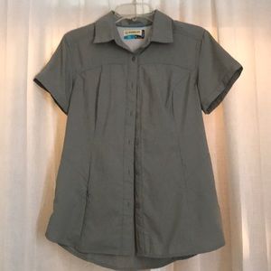 Grey button up women’s Magellan shirt